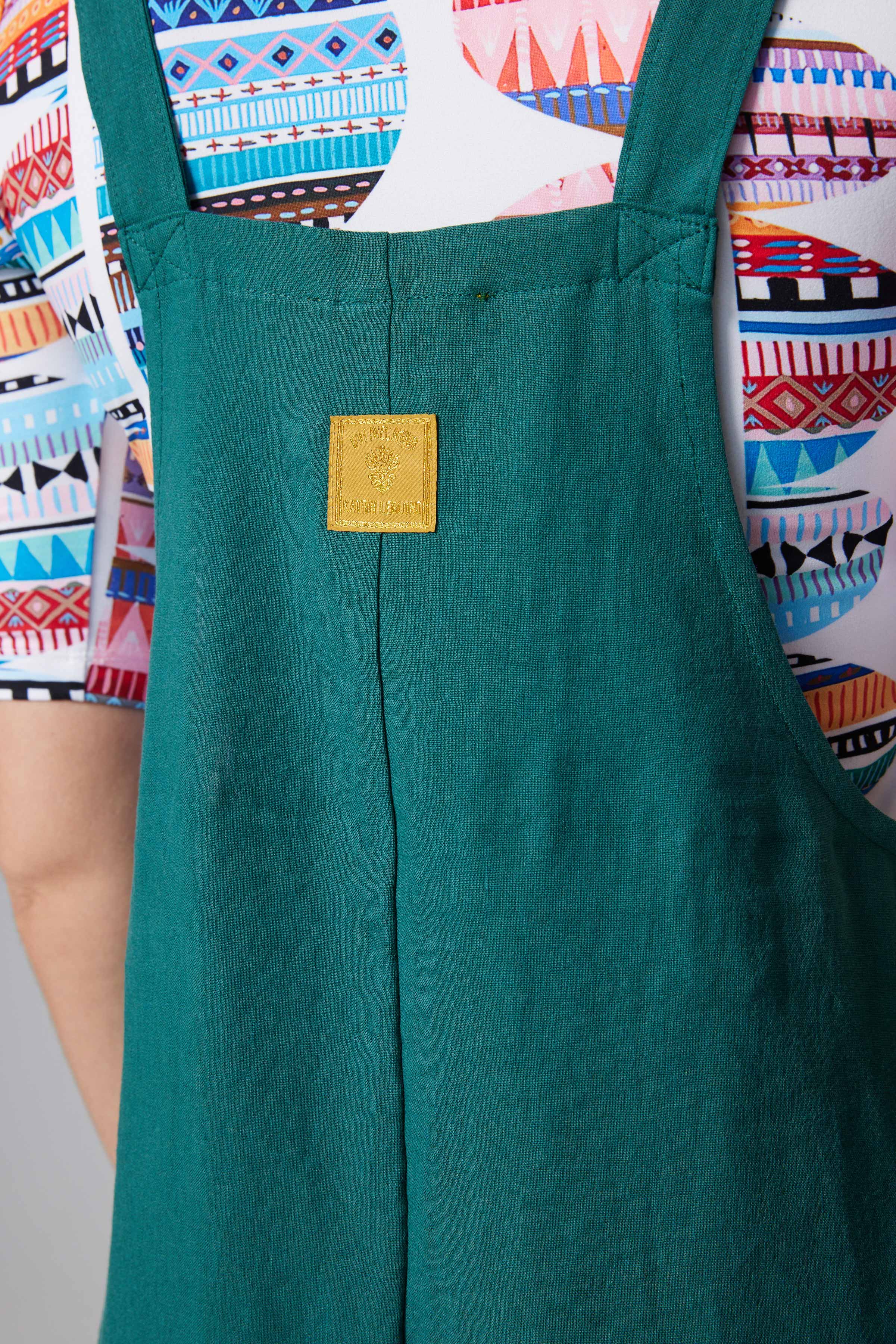Linen Overalls - Green
