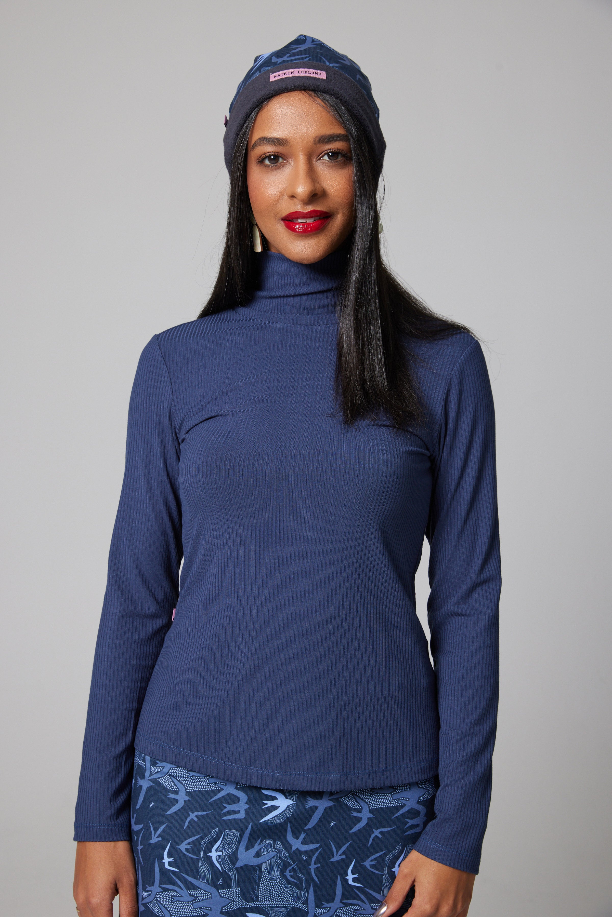 Ribbed Perfect Turtleneck - Blue