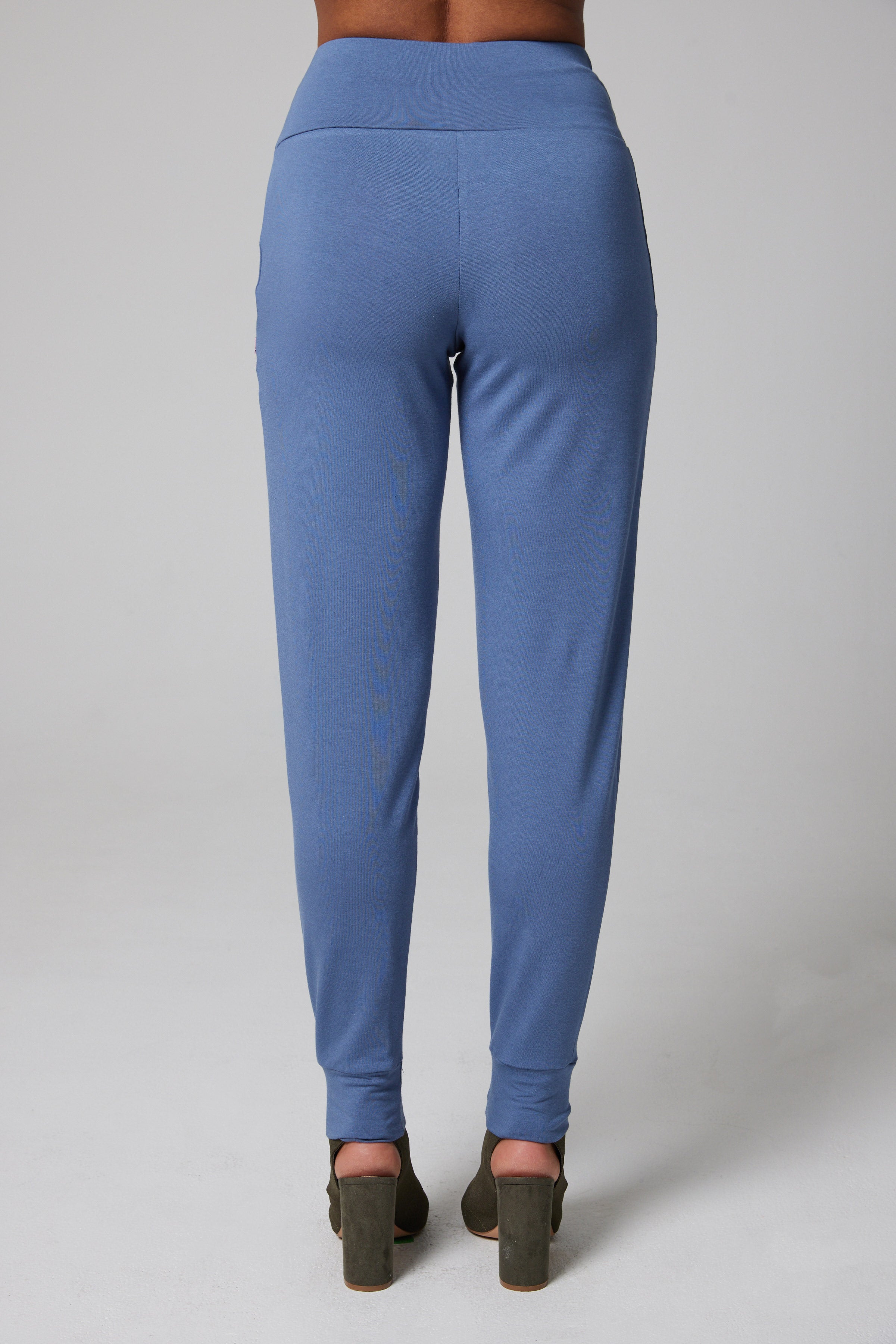 Pantalon de jogging haut de gamme - bambou biologique - Bleu
