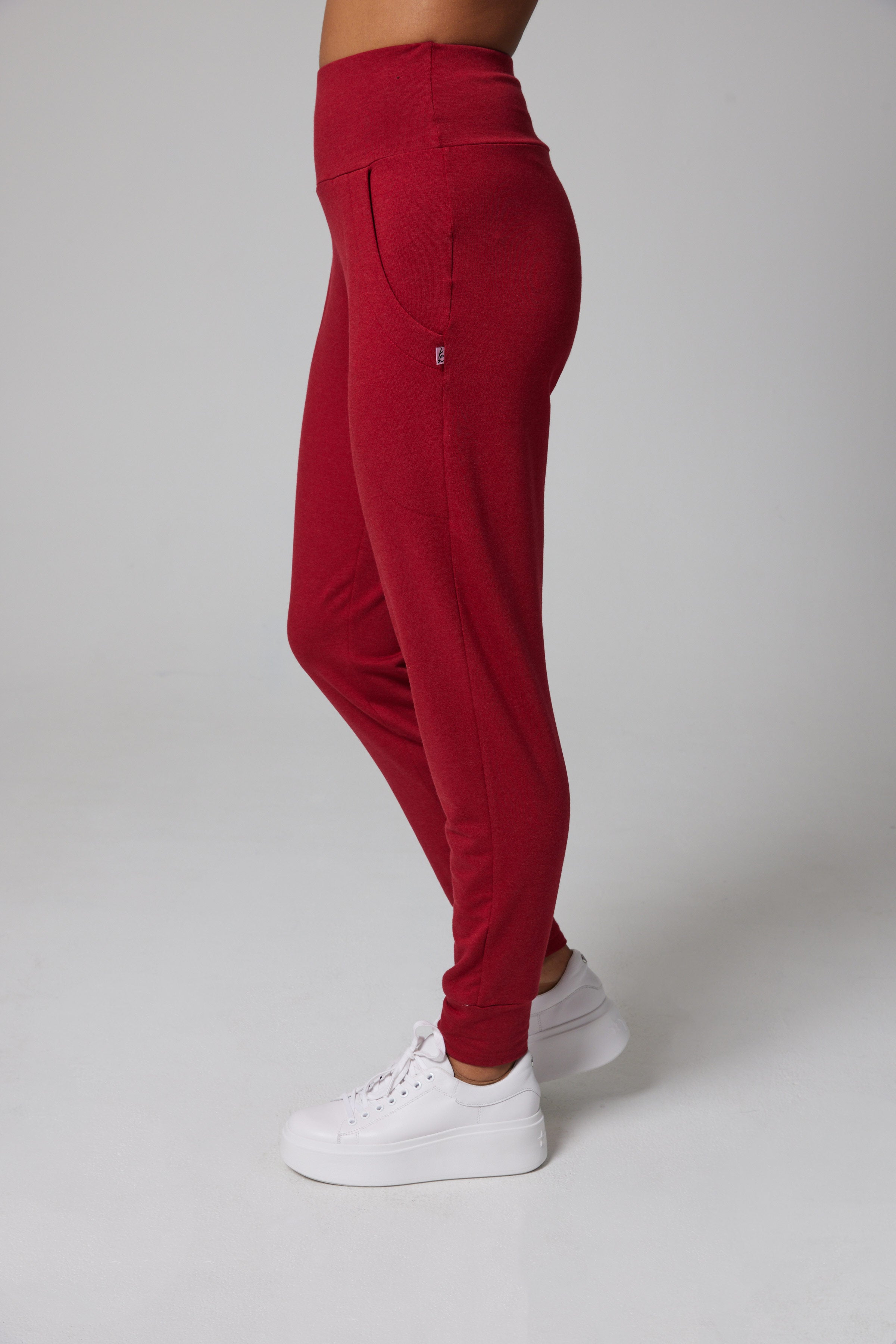 Pantalon de jogging haut de gamme - bambou biologique - Rouge